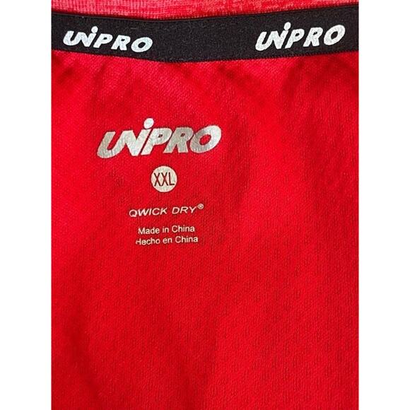 Red UNIPRO Qwick Dry Shirt sz XXL - Picture 5 of 6